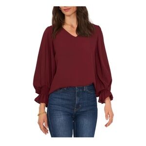Vince Camuto Burgundy Blouse NWOT